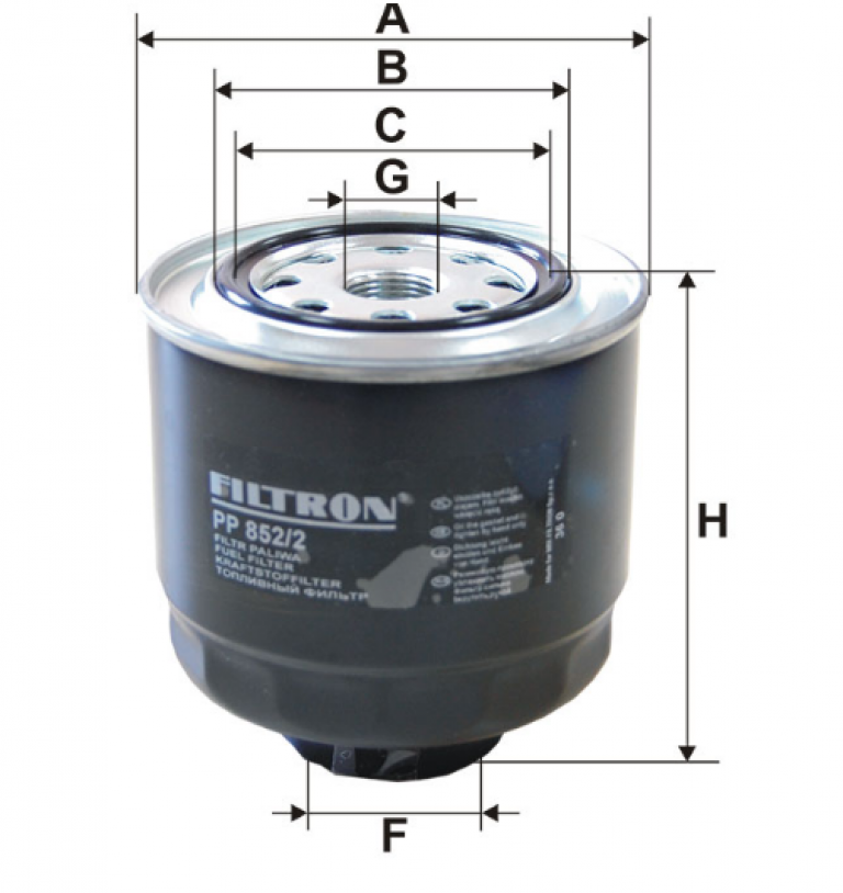 PP8522 Фильтр топливный Filtron - detaluga.ru