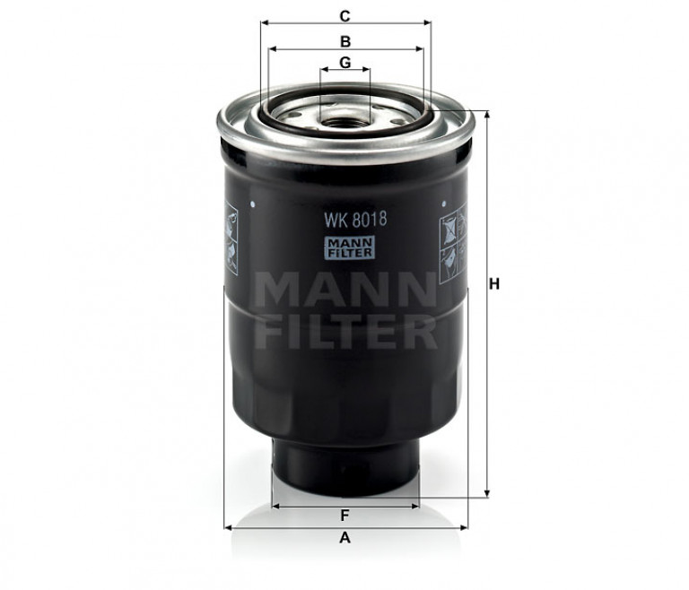 WK8018X Фильтр топливный Mann - detaluga.ru