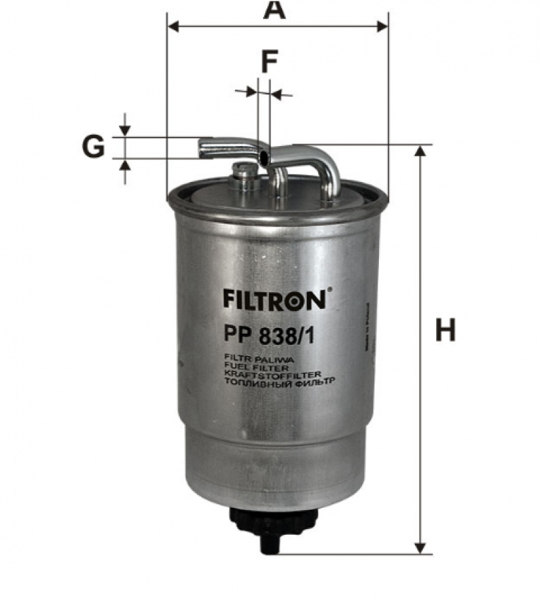 PP8381 Фильтр топливный Filtron - detaluga.ru
