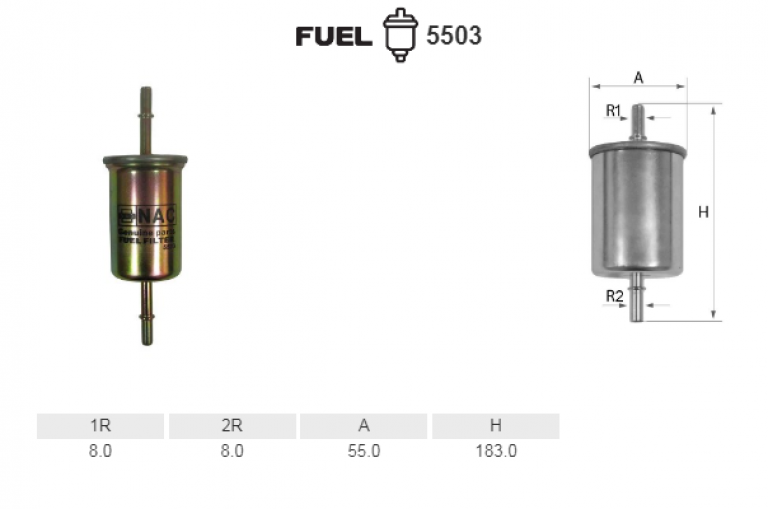 5503 Фильтр топливный NAC - detaluga.ru