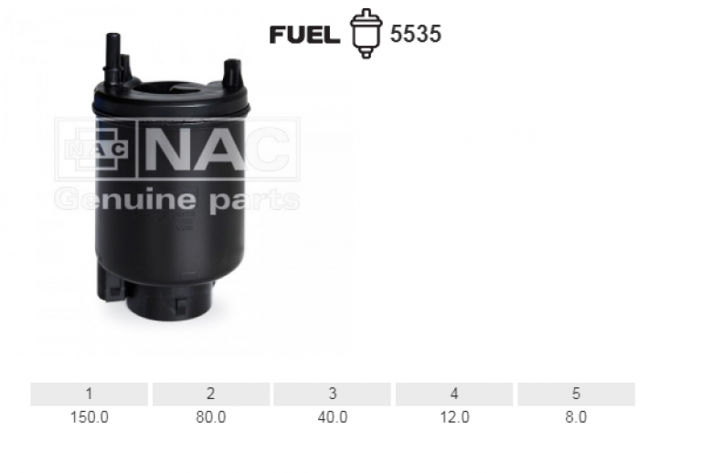 5535 Фильтр топливный NAC - detaluga.ru