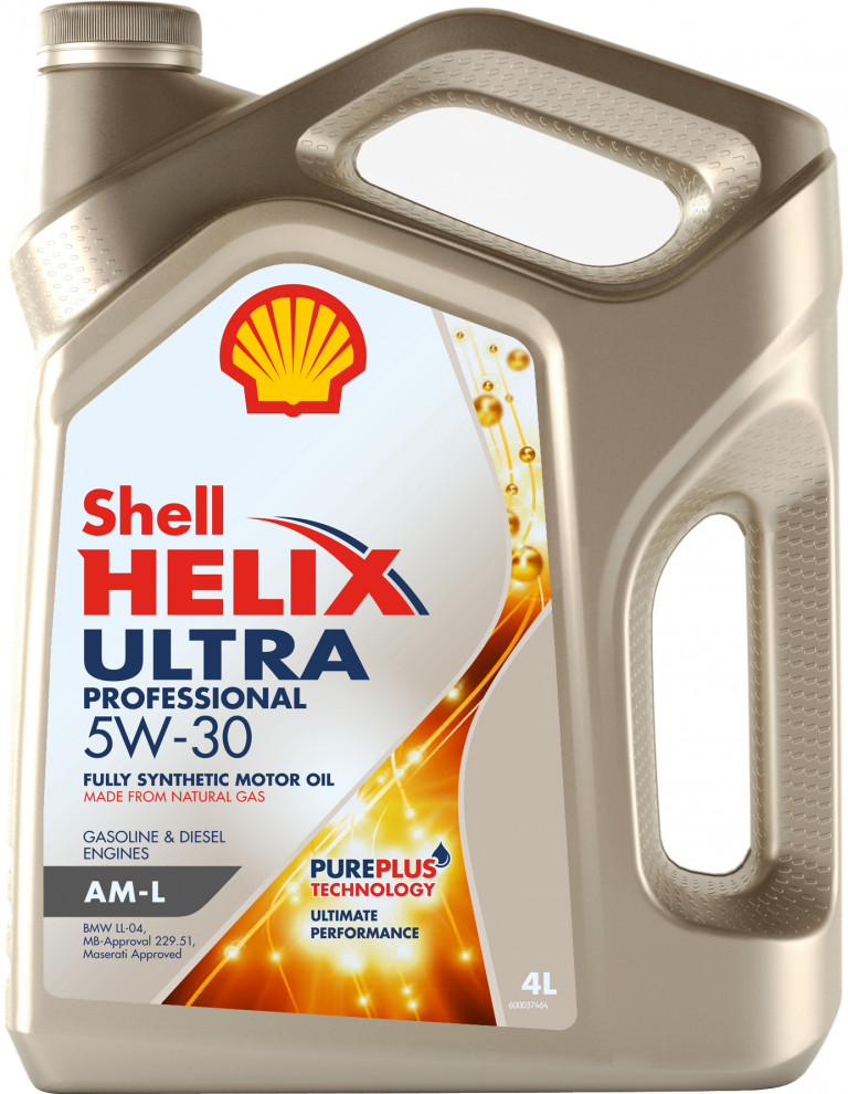 550046353 Масло моторное синтетическое "Helix Ultra Pro AM-L 5W-30", 4л Shell - detaluga.ru