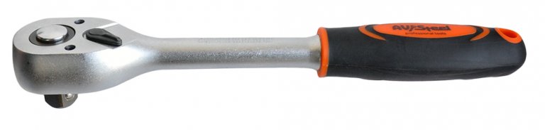 AV528611 Трещотка 1/2 45 зуба 255мм с двухкомпонентной ручкой AV Steel AV-528611 AV Steel - detaluga.ru