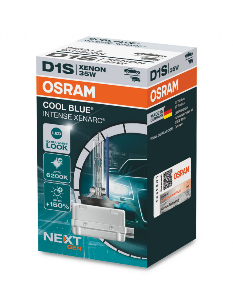 66140CBN Лампа D1S 85V 35W XENARC COOL BLUE INTENSE Osram - detaluga.ru
