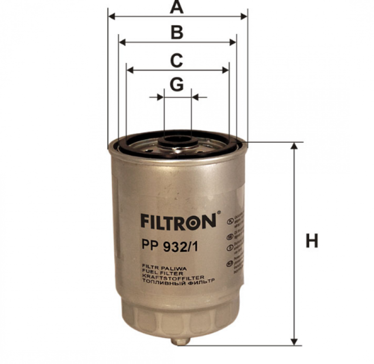 PP9321 Фильтр топливный Filtron - detaluga.ru