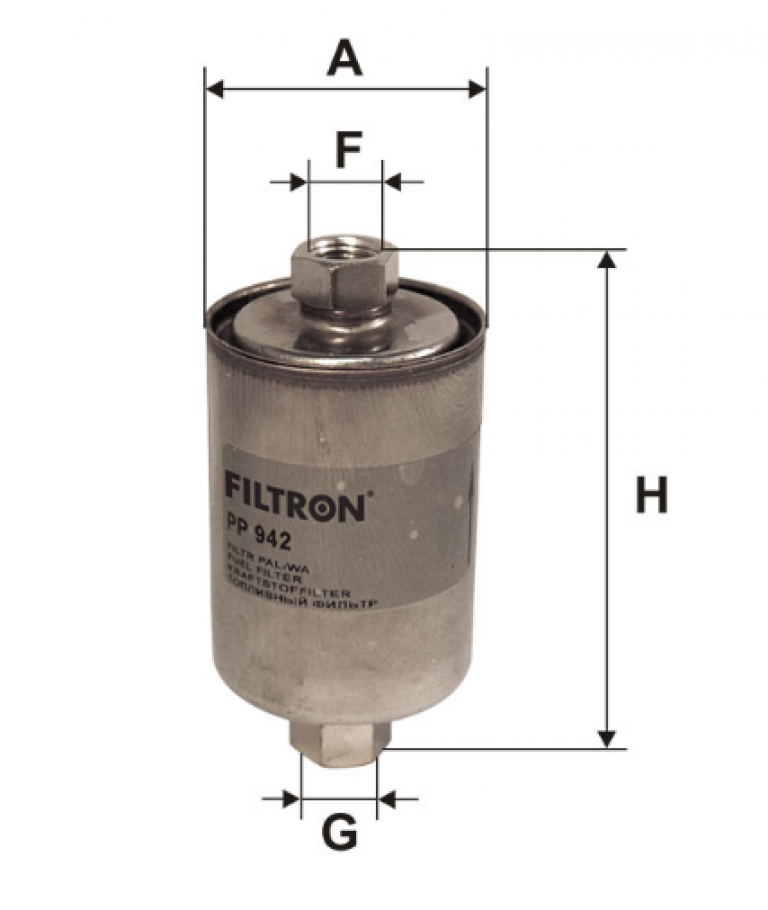 PP942 Фильтр топливный Filtron - detaluga.ru