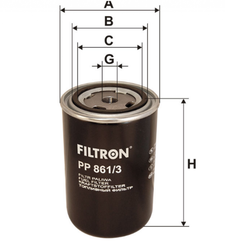 PP8613 Фильтр топливный Filtron - detaluga.ru