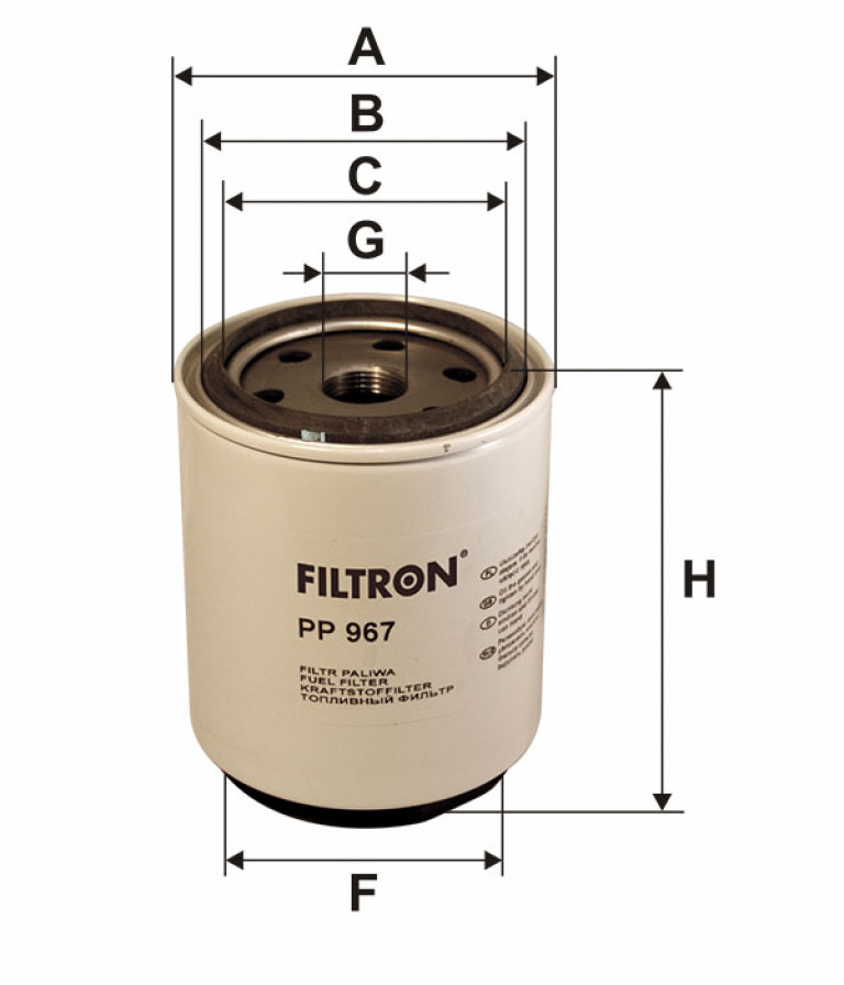 PP967 Фильтр топливный Filtron - detaluga.ru