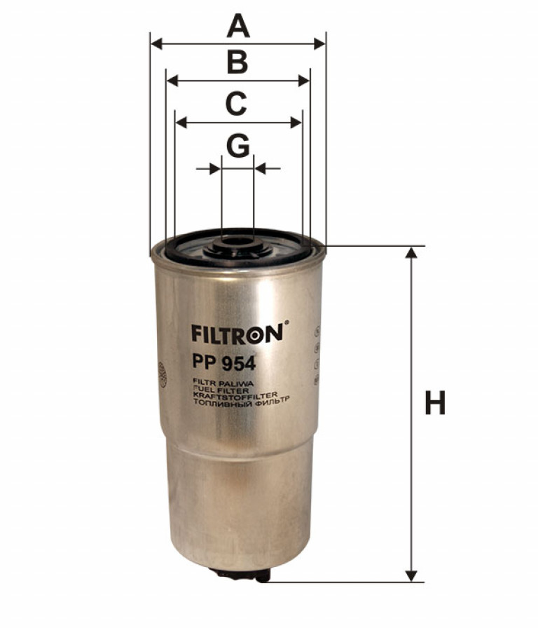 PP954 Фильтр топливный Filtron - detaluga.ru