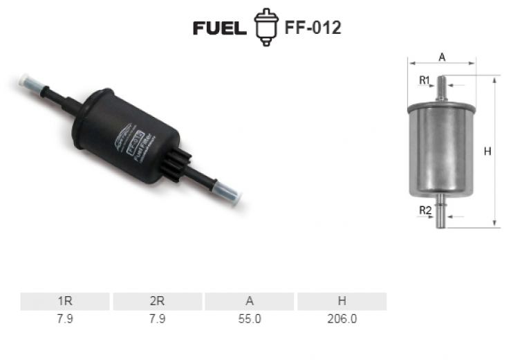 FF012 Фильтр топливный Fortech - detaluga.ru