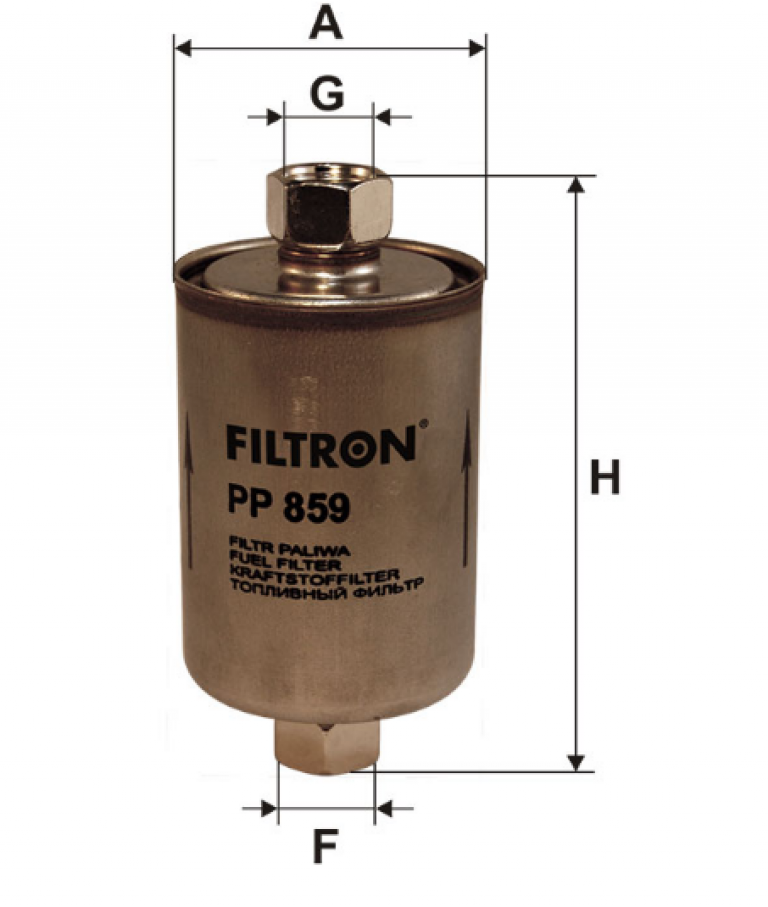 PP859 Фильтр топливный Filtron - detaluga.ru