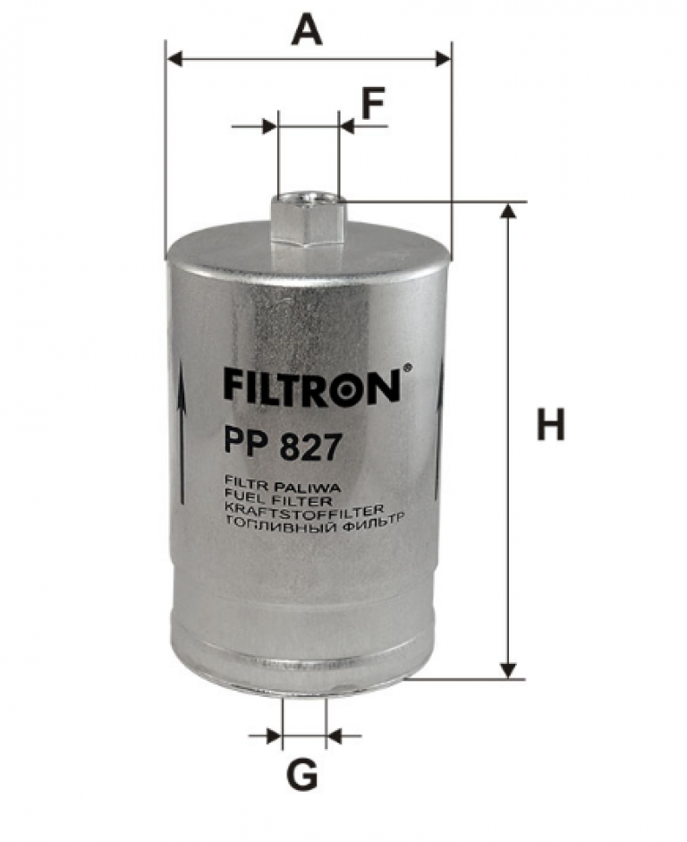 PP827 Фильтр топливный Filtron - detaluga.ru