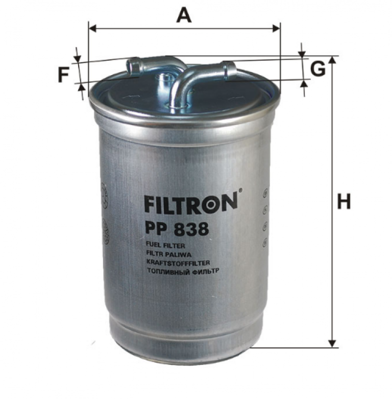 PP838 Фильтр топливный Filtron - detaluga.ru