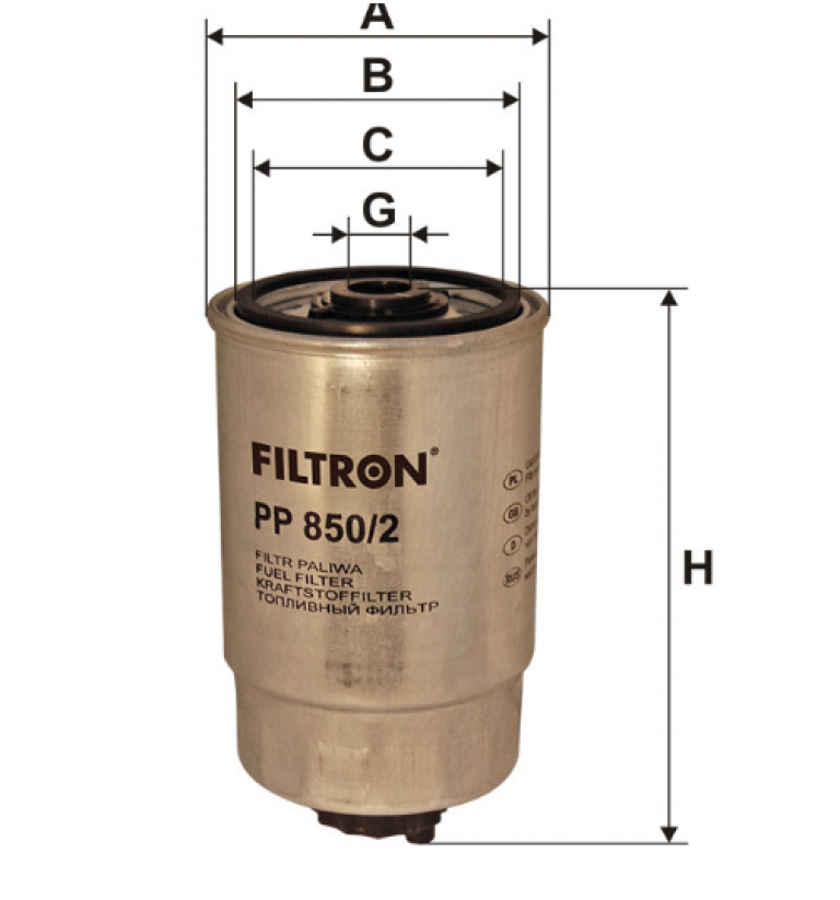 PP8502 Фильтр топливный Filtron - detaluga.ru