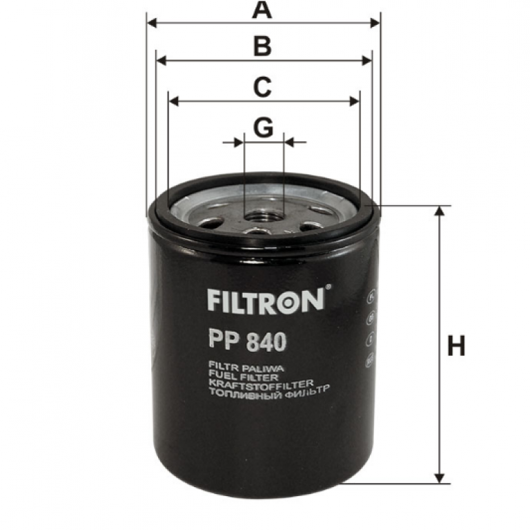 PP840 Фильтр топливный Filtron - detaluga.ru