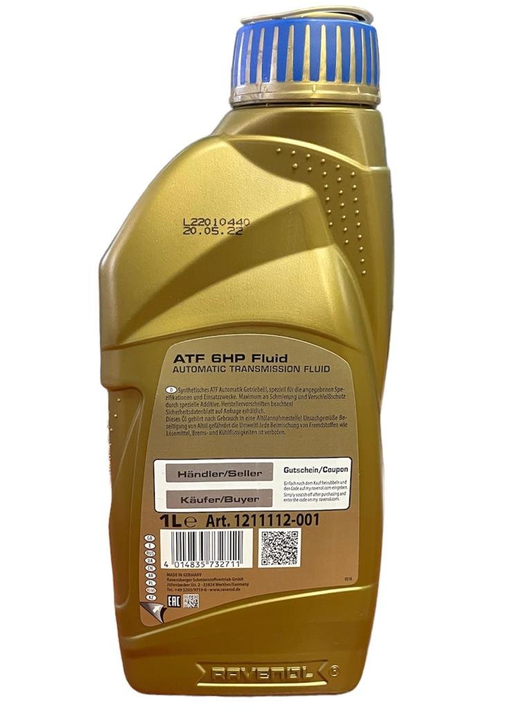 4014835732711 Масло трансмиссионное ATF 6HP Fluid, 1л new RAVENOL - detaluga.ru