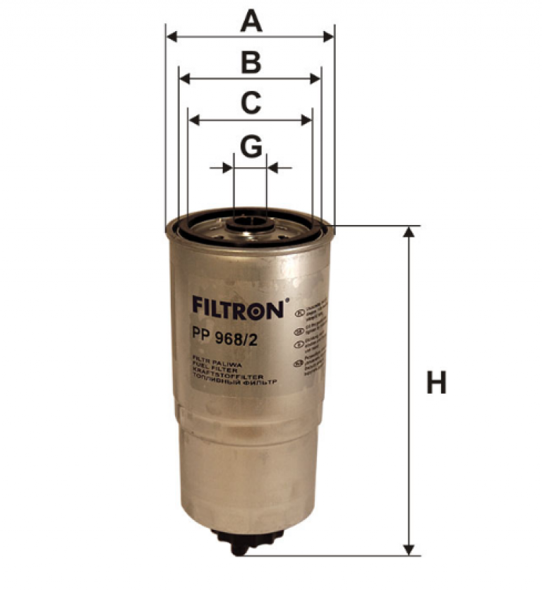 PP9682 Фильтр топливный Filtron - detaluga.ru