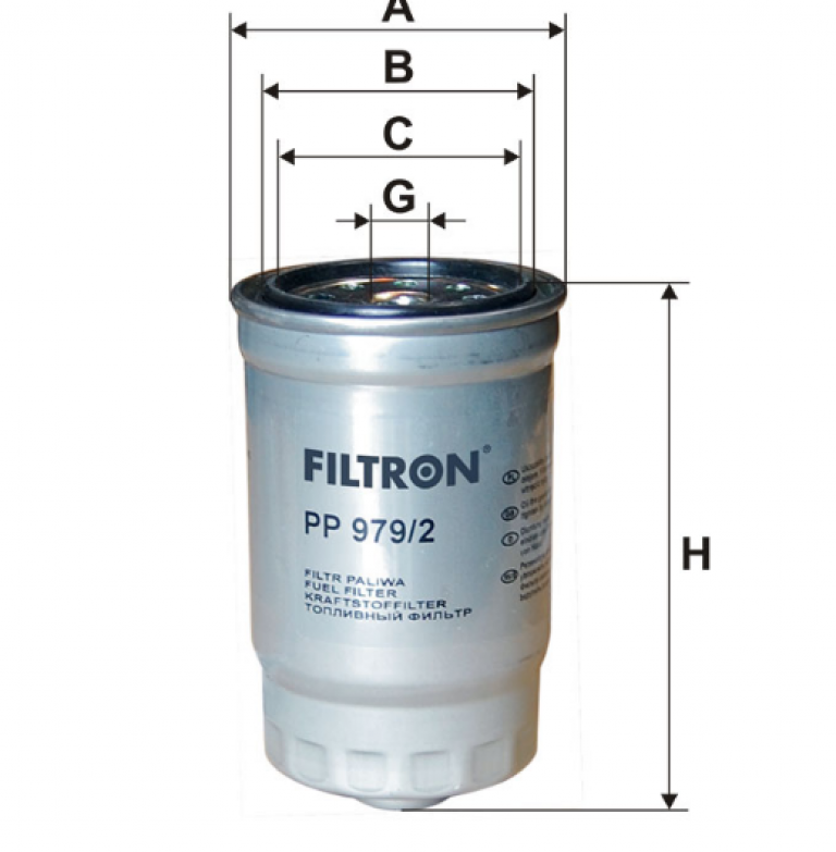 PP9792 Фильтр топливный Filtron - detaluga.ru