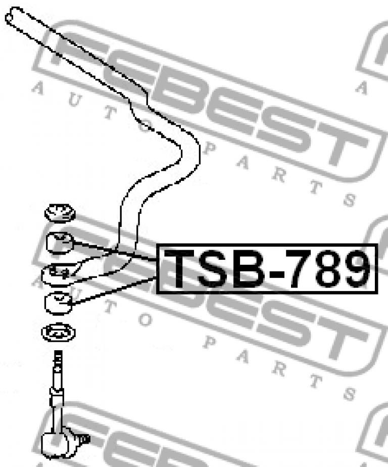 TSB789 Втулка стойки переднего стабилизатора Febest - detaluga.ru