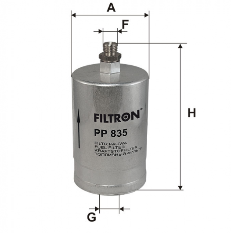 PP835 Фильтр топливный Filtron - detaluga.ru