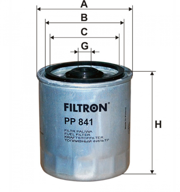 PP841 Фильтр топливный Filtron - detaluga.ru