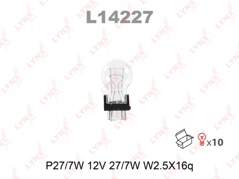 L14227 Лампа накаливания P27/7W 12V 27/7W W2,5x16q Lynx - detaluga.ru