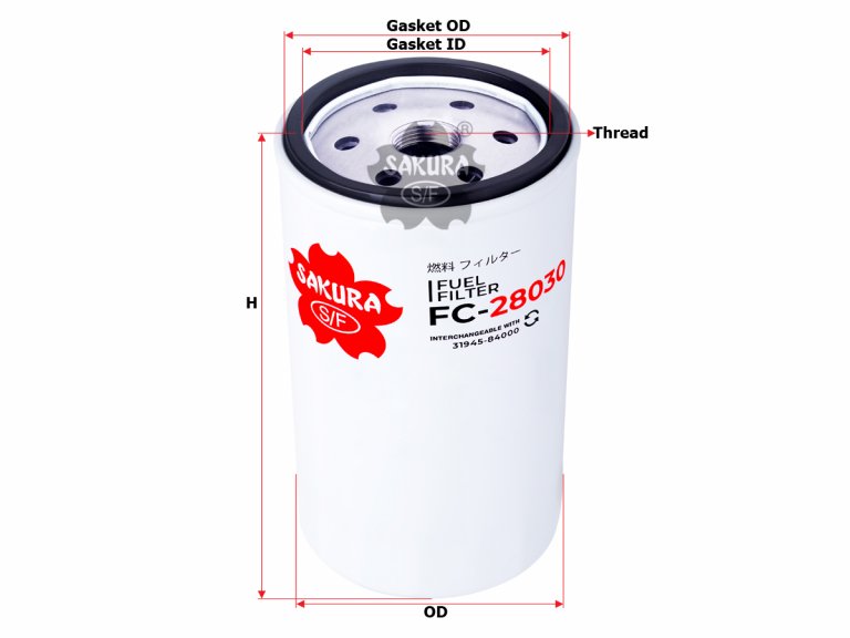 FC28030 Фильтр топливный SAKURA - detaluga.ru