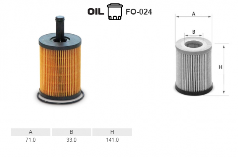 FO024 Фильтр масляный Fortech - detaluga.ru