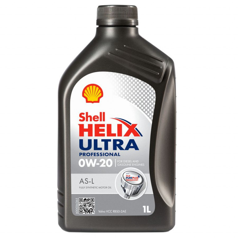 550055735 Масло моторное синтетическое Shell Helix Ultra Professional 0W-20, 1л Shell - detaluga.ru