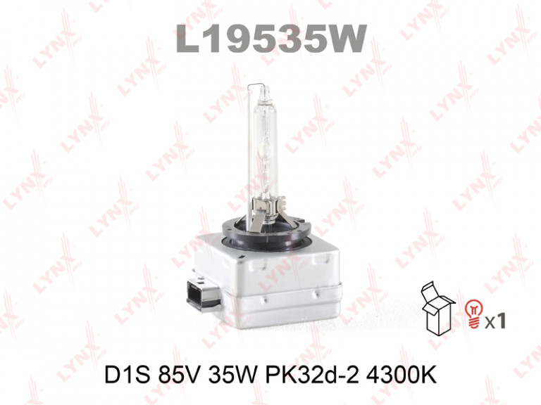 L19535W Лампа D1S 12V 35W PK32d-2, 4300K Lynx - detaluga.ru